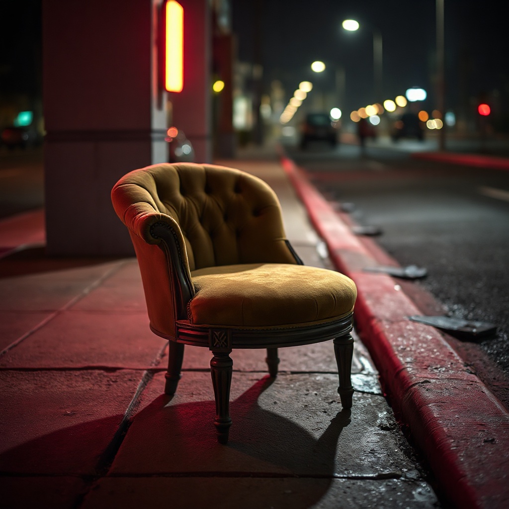 Vintage curb find on sidewalk